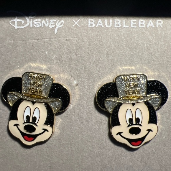 Disney x BAUBLEBAR Mickey Mouse New Years Earrings New - Picture 5 of 6